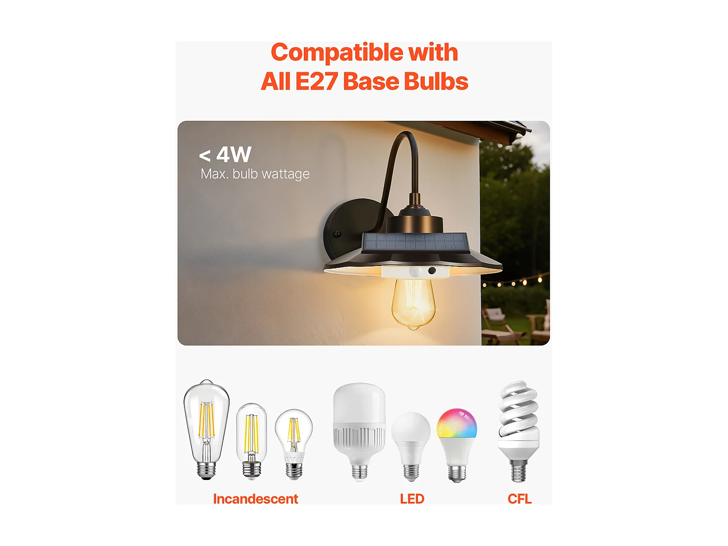 Lámpara Solar Exterior Granero SucceBuy, 3 Modos de Iluminación, Aplique Exterior de Cuello de Cisne, Lote de 2, con Detector de Movimiento, para Terrazas
