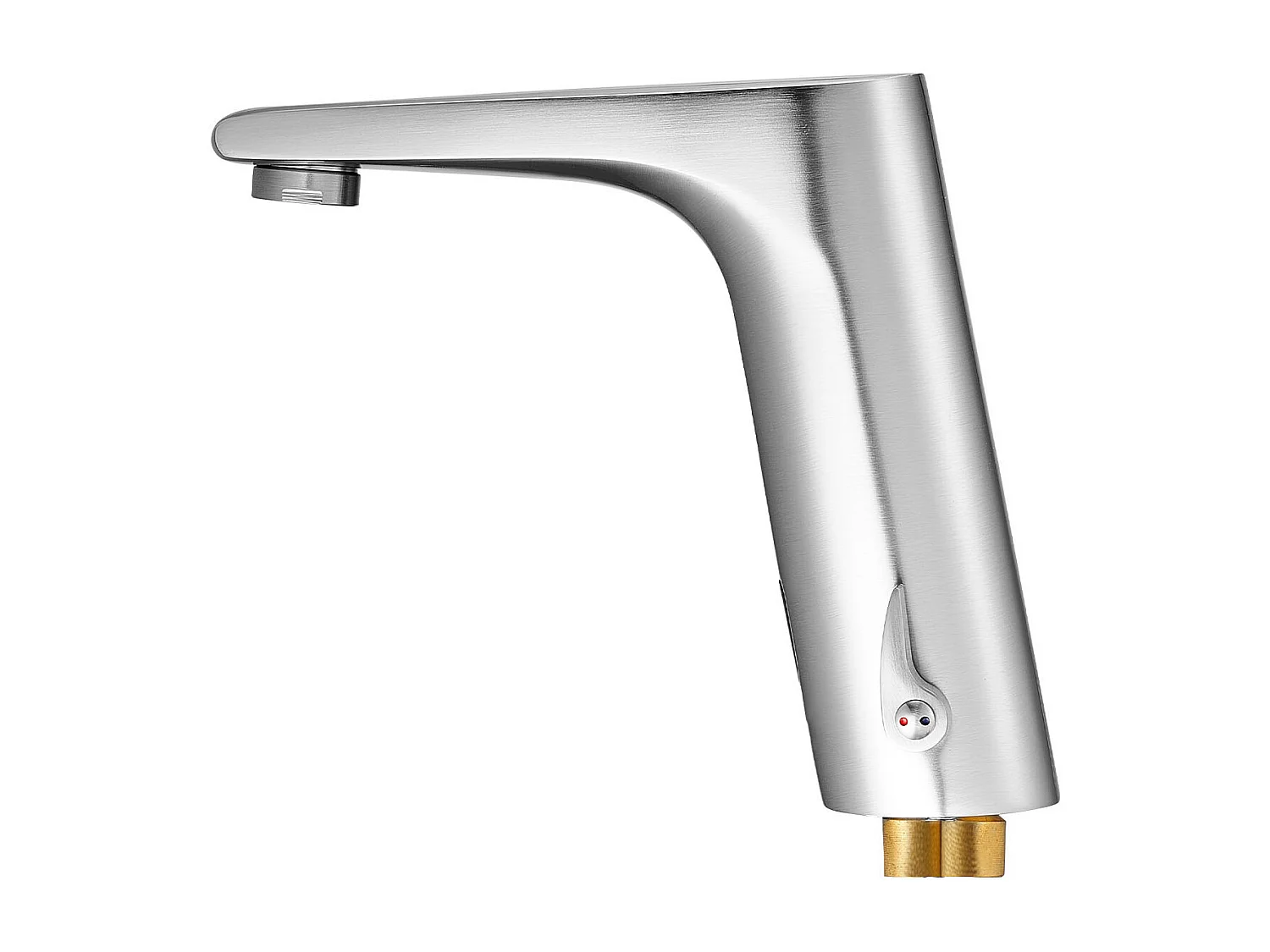 Mitigeur Automatique SucceBuy sans Contact, Robinet à Capteur de Lavabo, Mélangeur d’Eau Chaude et Froide Réglable Mains Libres, Poignée Unique, Argent