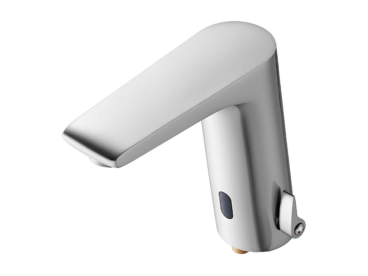 Mitigeur Automatique SucceBuy sans Contact, Robinet à Capteur de Lavabo, Mélangeur d’Eau Chaude et Froide Réglable Mains Libres, Poignée Unique, Argent