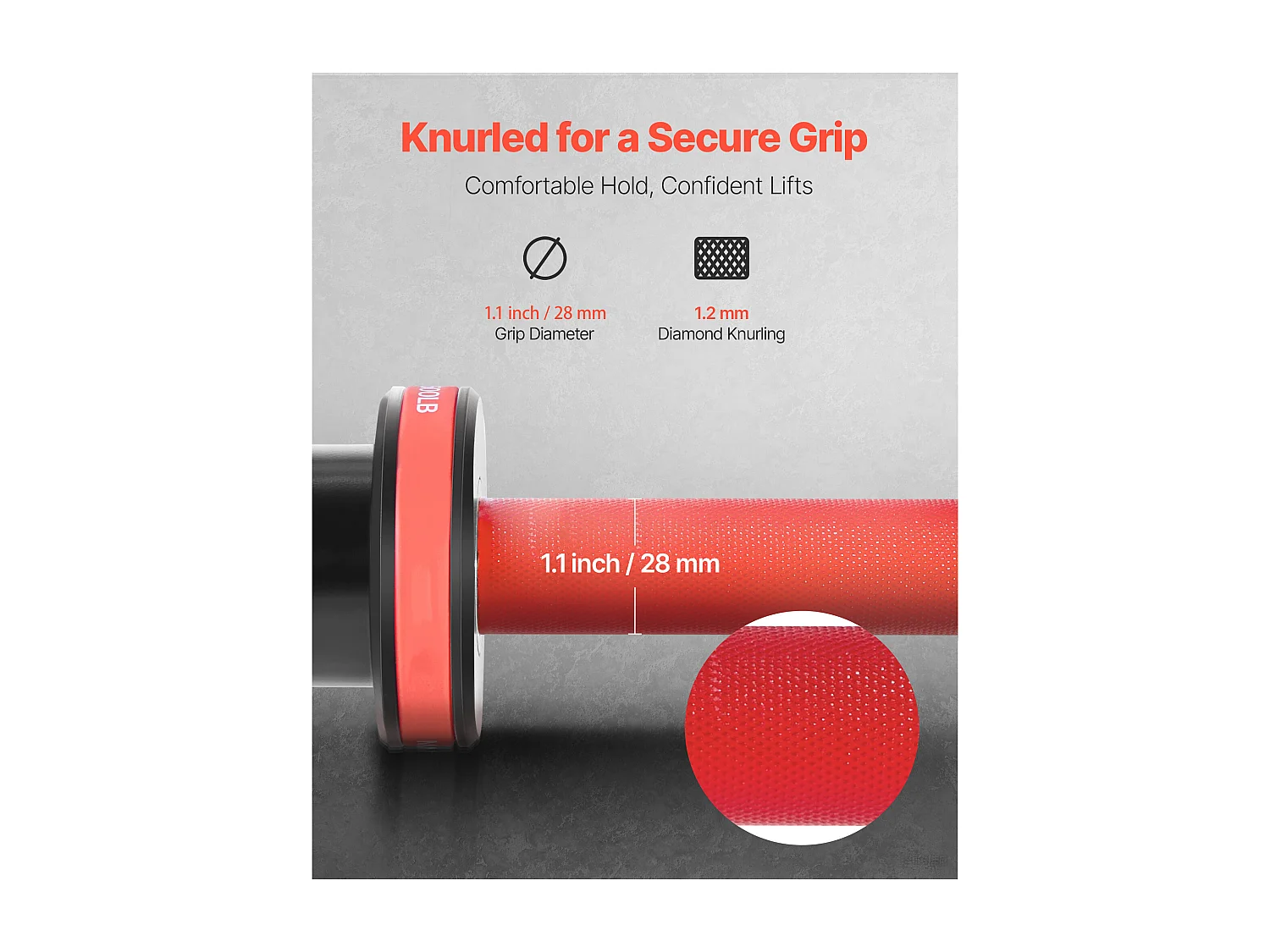 Barra per Pesi SucceBuy per Fitness 120 cm di Lunghezza, Barra per Muscolazione Compatibile con Dischi 5 cm, con Impugnatura Zigrinata