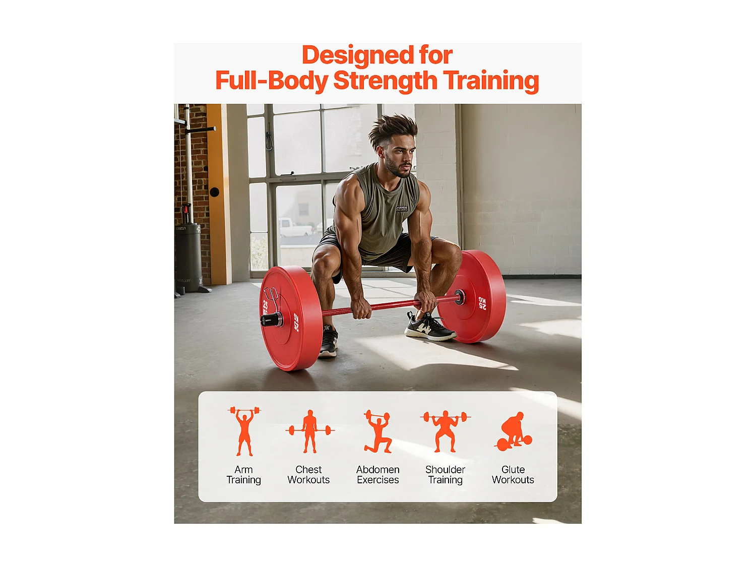 Barra per Pesi SucceBuy per Fitness 120 cm di Lunghezza, Barra per Muscolazione Compatibile con Dischi 5 cm, con Impugnatura Zigrinata