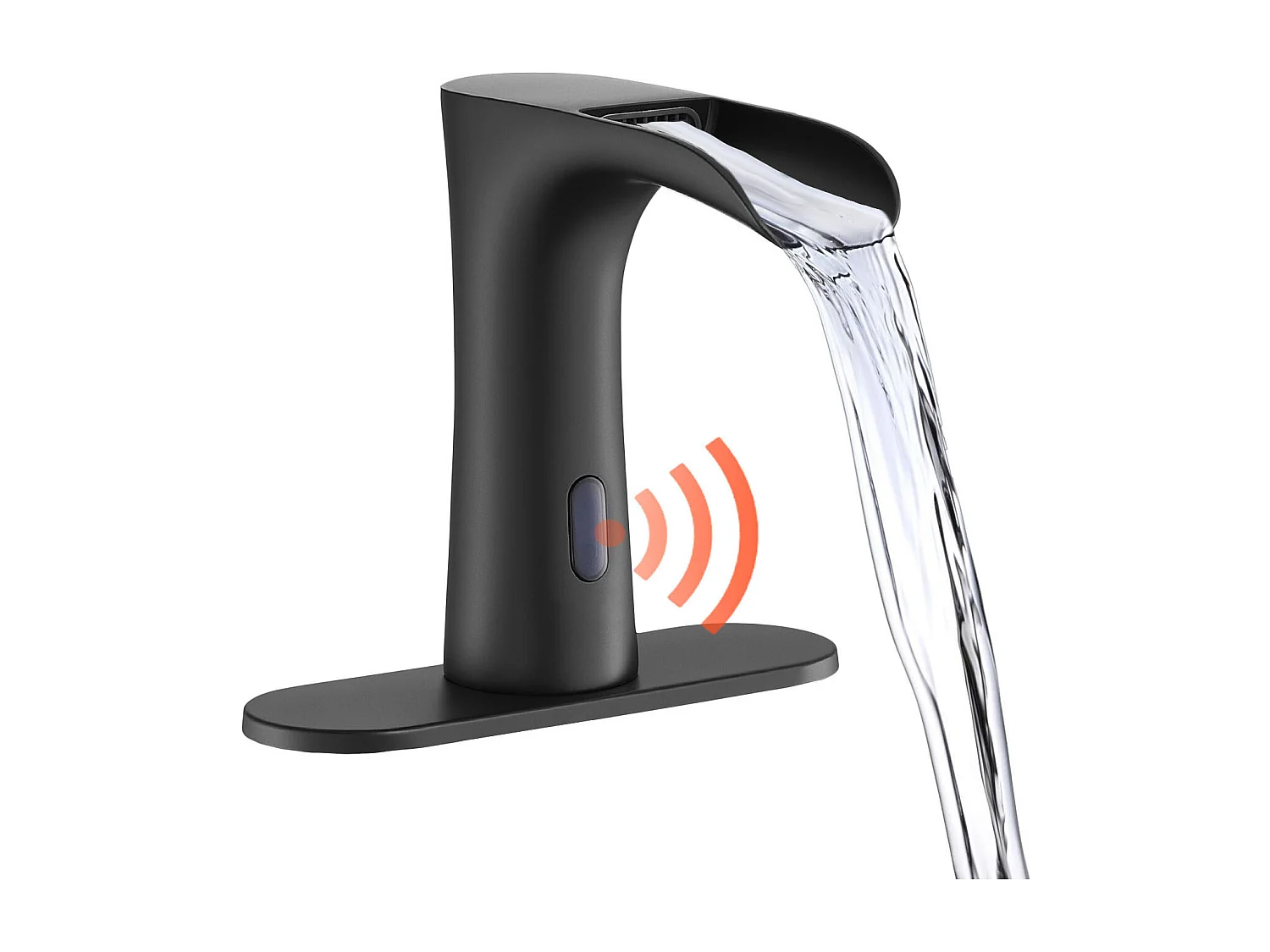 Grifo Mezclador Automático SucceBuy sin Contacto, Grifo con Sensor Electrónico de Lavabo, Mezclador de Agua Caliente y Fría Moderno para Tubo de 9,5 mm, Negro Mate