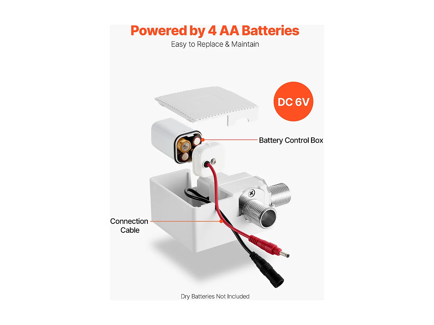 Rubinetto Automatico SucceBuy Senza Contatto, Miscelatore Lavabo a Sensore di Movimento, Miscelatore Acqua Calda e Fredda Temperatura Regolabile, per Tubo 9,5 mm