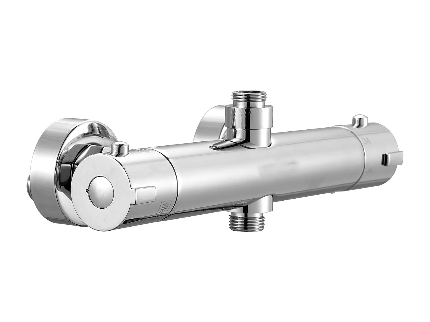 Miscelatore per Doccia Termostatico SucceBuy con Blocco di Sicurezza 38°C, Valvola Termostatica con Temperatura Costante, Rubinetto Doccia ad Acqua Calda