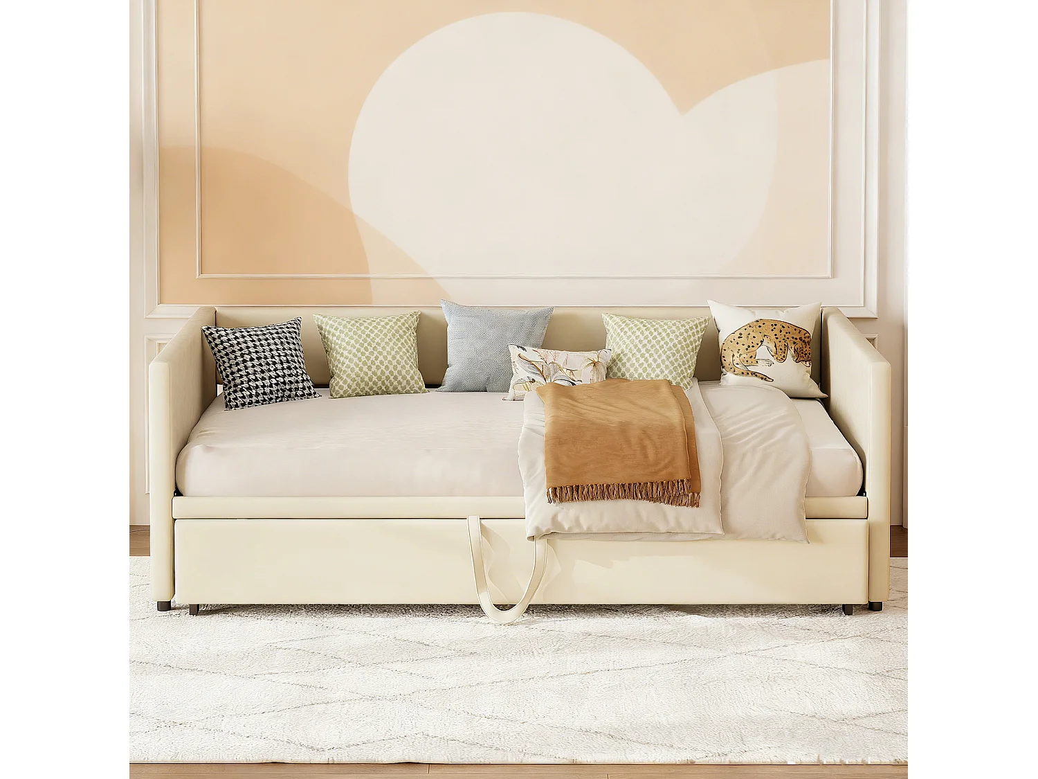 Lit gigogne capitonné 90/180 x 190 cm - avec sommier à lattes - Canapé-lit gigogne en tissu velours - gris