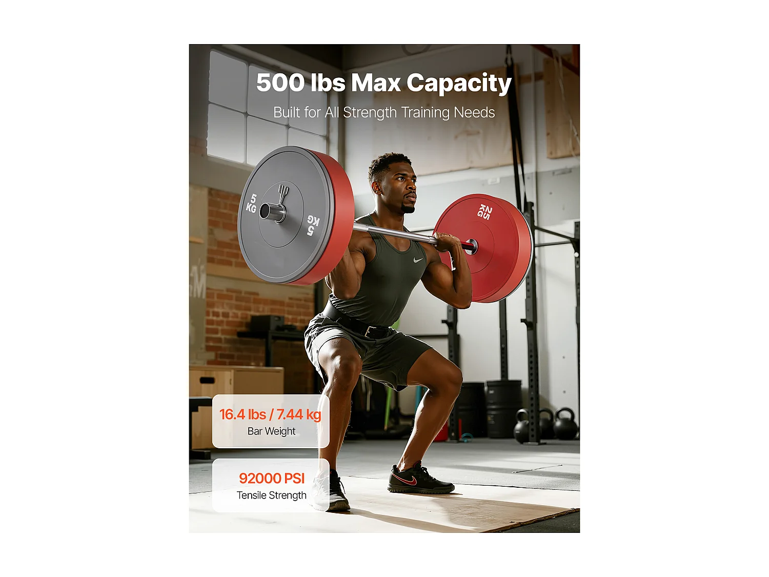 Barre d’Haltères SucceBuy pour Fitness Chromée 120 cm, Barre de Musculation Compatible avec Disques 5 cm, avec Poignée Moletée, pour Entraînement Haltérophilie