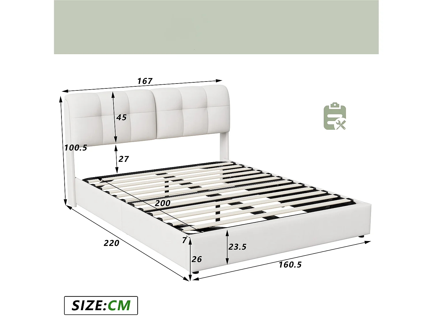 Lit coffre 160 x 200 cm NEXU, avec sommier à lattes et éclairage LED, revêtement en velours crème