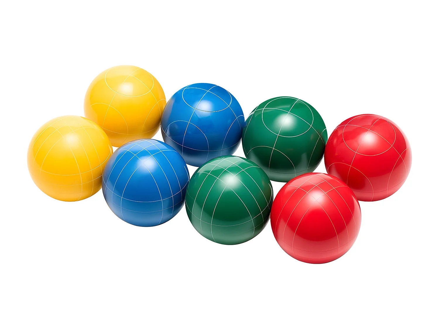 Kit di Bocce SucceBuy 8 Bole in Resina 10.7 cm e Pallino, Gioco di Bocce 4 Colori Rosso/Verde/Blu/Giallo, Gioco di Petanque con Borsa da Trasporto