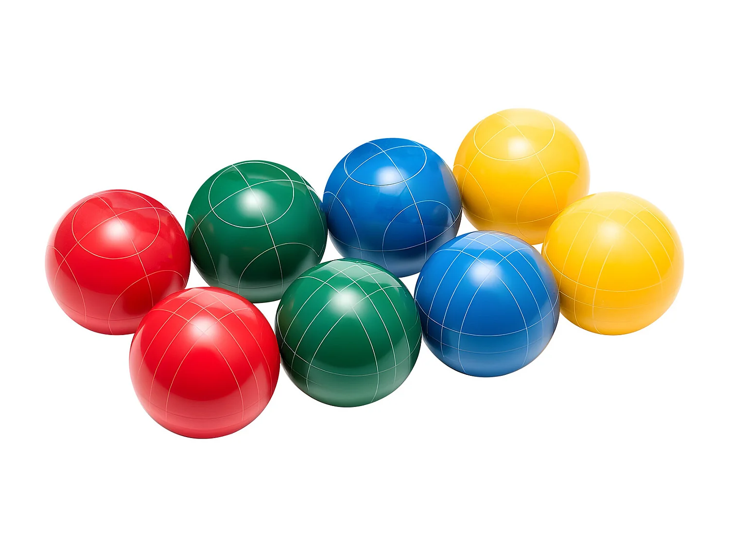 Kit di Bocce SucceBuy 8 Bole in Resina 10.7 cm e Pallino, Gioco di Bocce 4 Colori Rosso/Verde/Blu/Giallo, Gioco di Petanque con Borsa da Trasporto