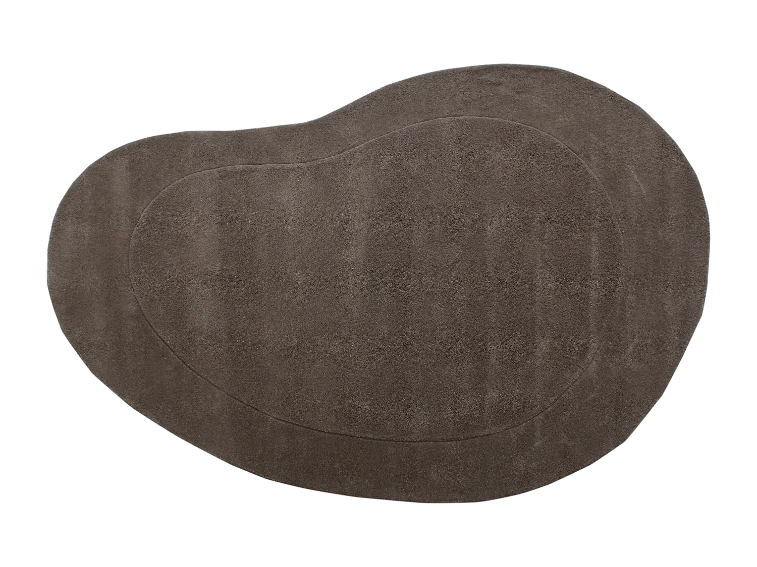Tapis organique tufté 100% laine - 160 x 220 cm - Gris - 2200g/m² - PRIOLA