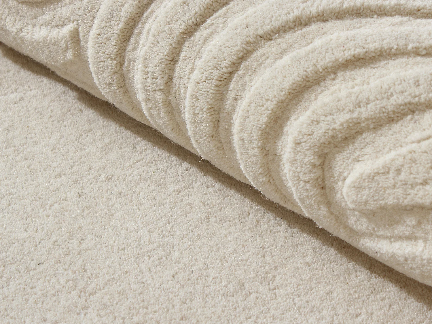 Tapis tufté 100% laine - 200 x 290 cm - Beige - 2000g/m² - LUVERA