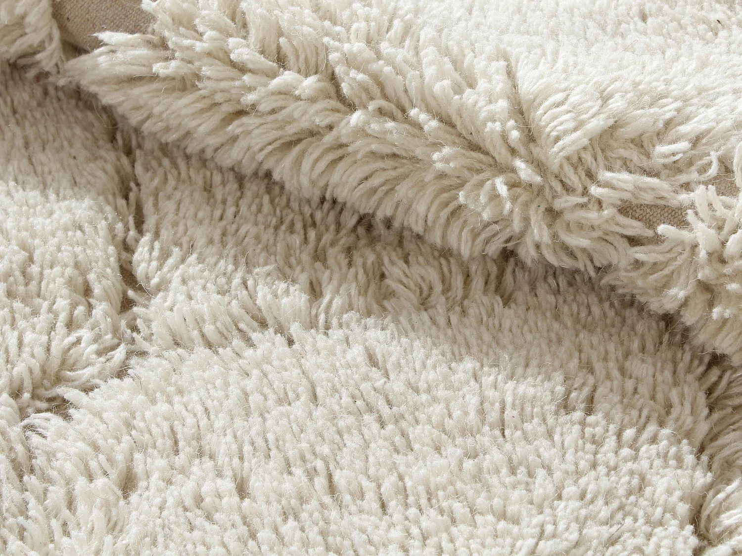 Tapis tufté 100% laine - 160 x 230 cm - Blanc cassé - 2250g/m² - MONCALVO