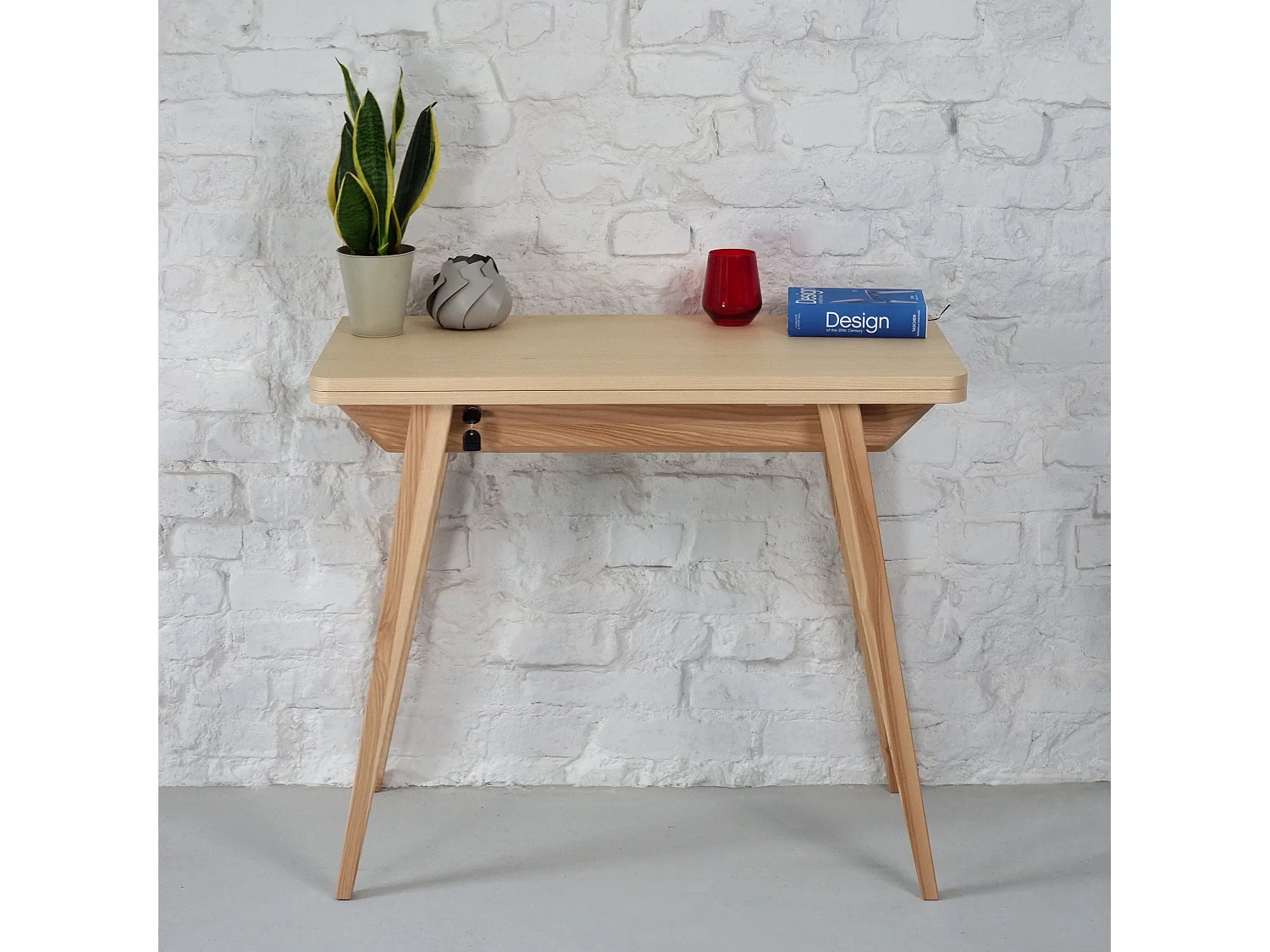 Kleiner ausziehbarer Konsolentisch 45 x 90 cm Envelope Eiche