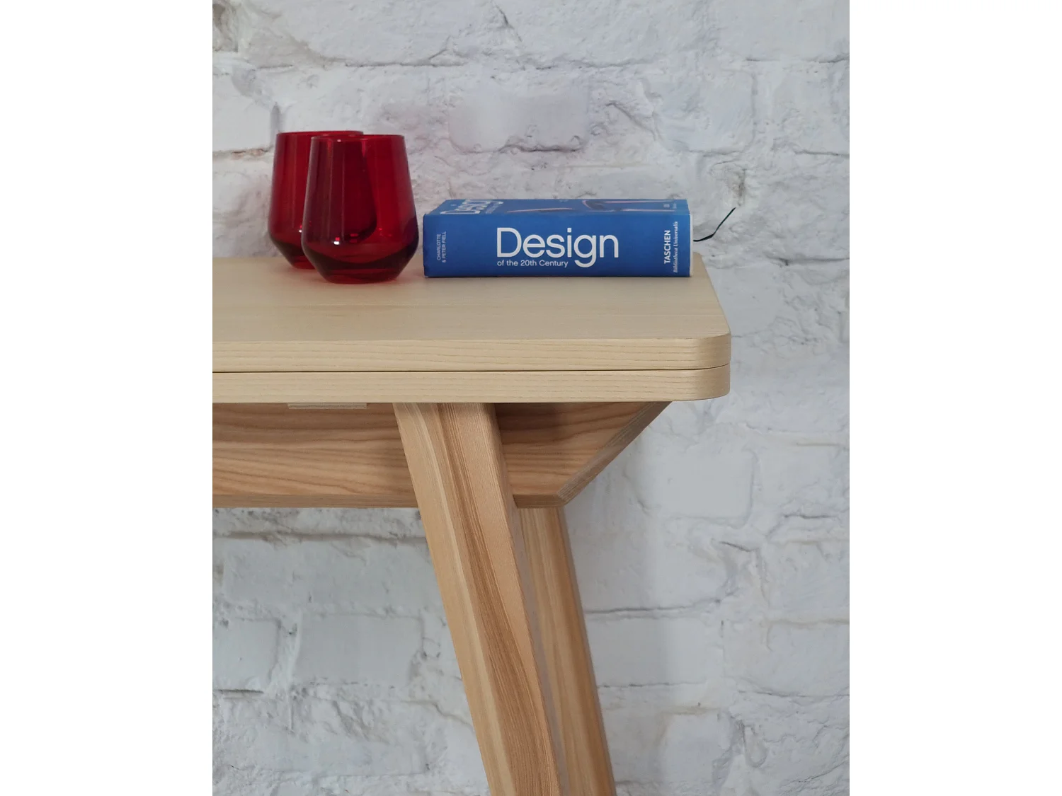 Kleiner ausziehbarer Konsolentisch 45 x 90 cm Envelope Eiche