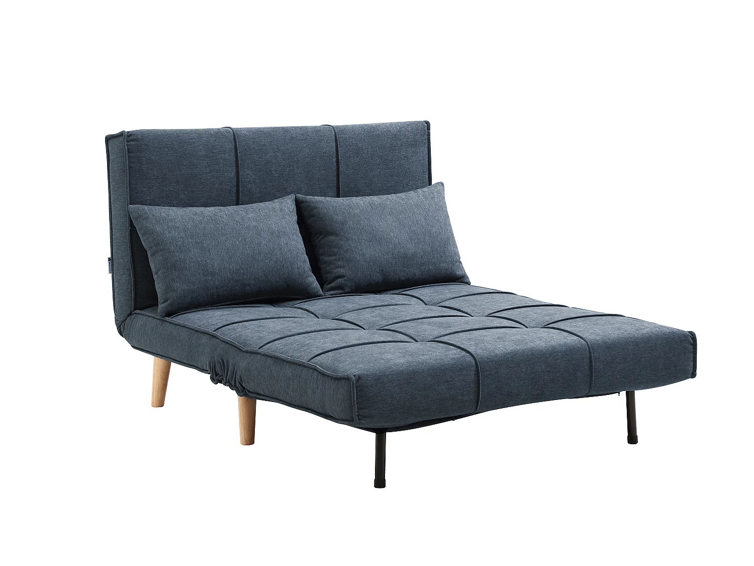 Fauteuil convertible 110 cm en tissu bleu CHILA