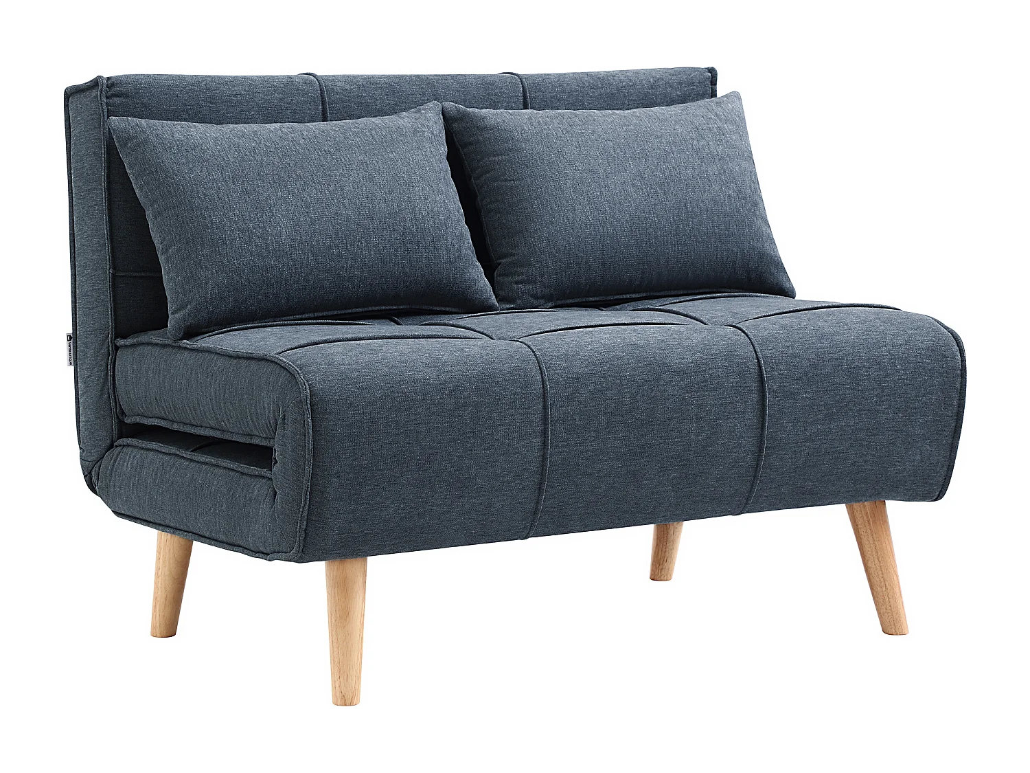 Fauteuil convertible 110 cm en tissu bleu CHILA