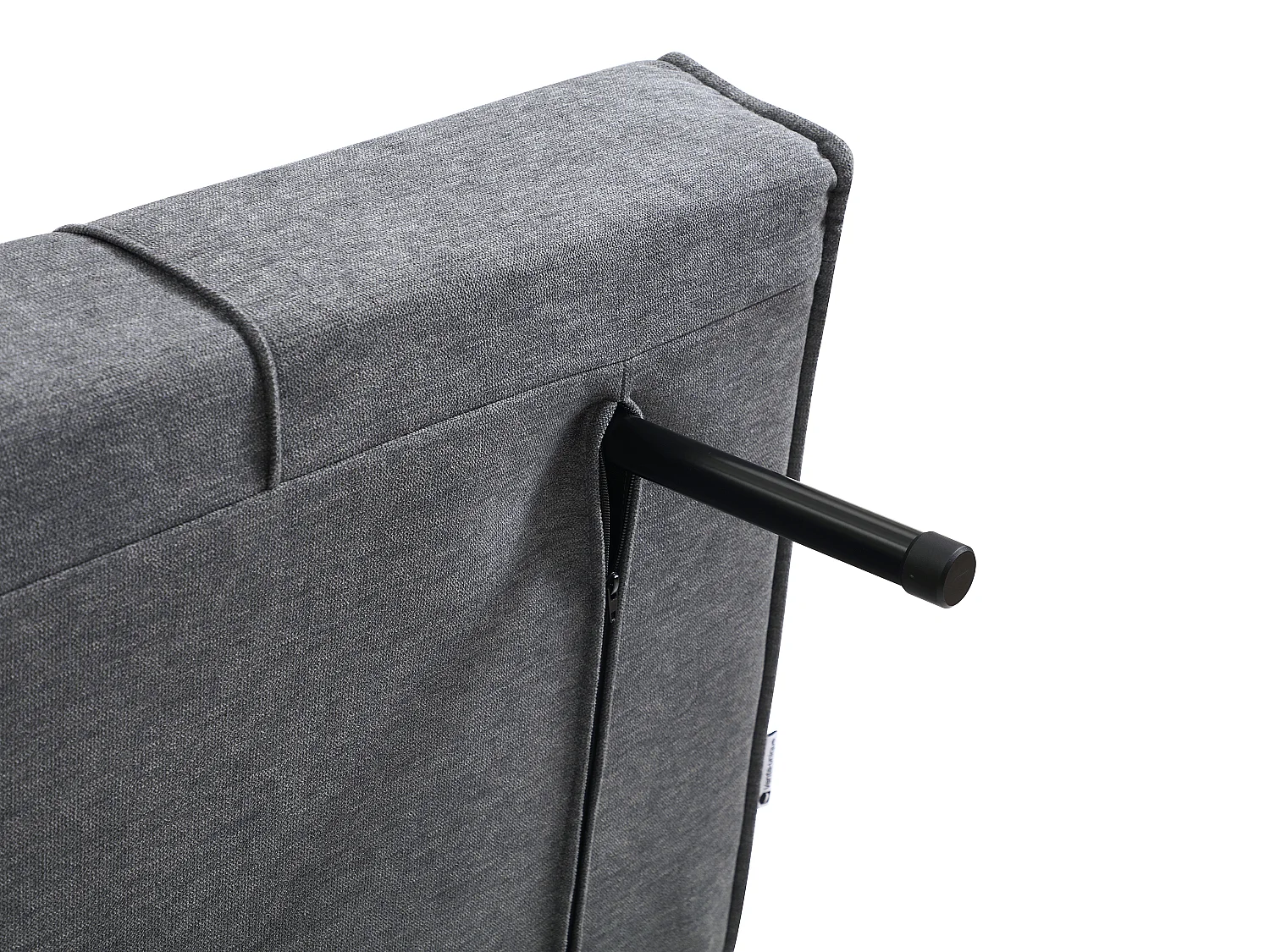 Fauteuil convertible 110 cm en tissu gris CHILA