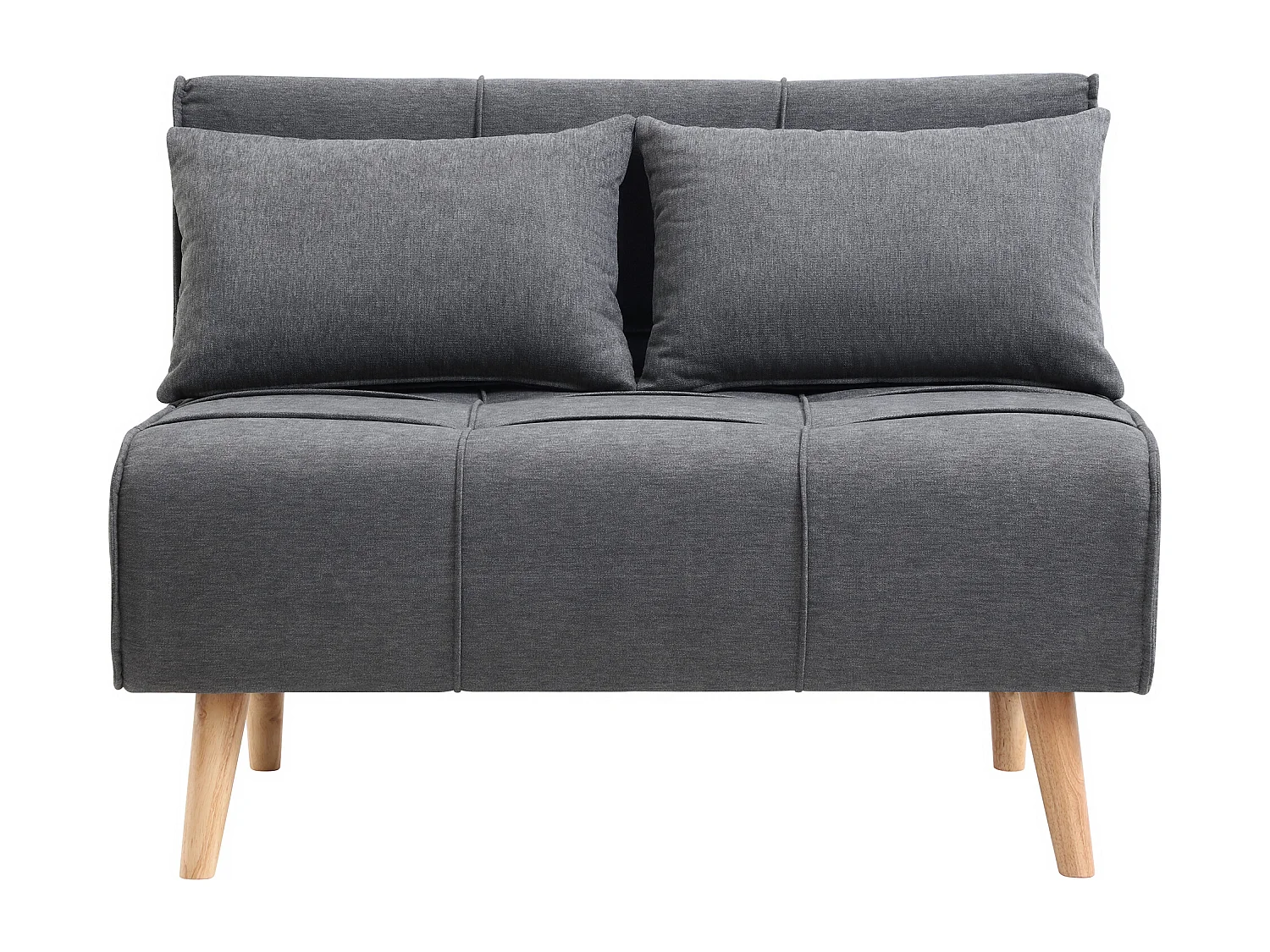 Fauteuil convertible 110 cm en tissu gris CHILA
