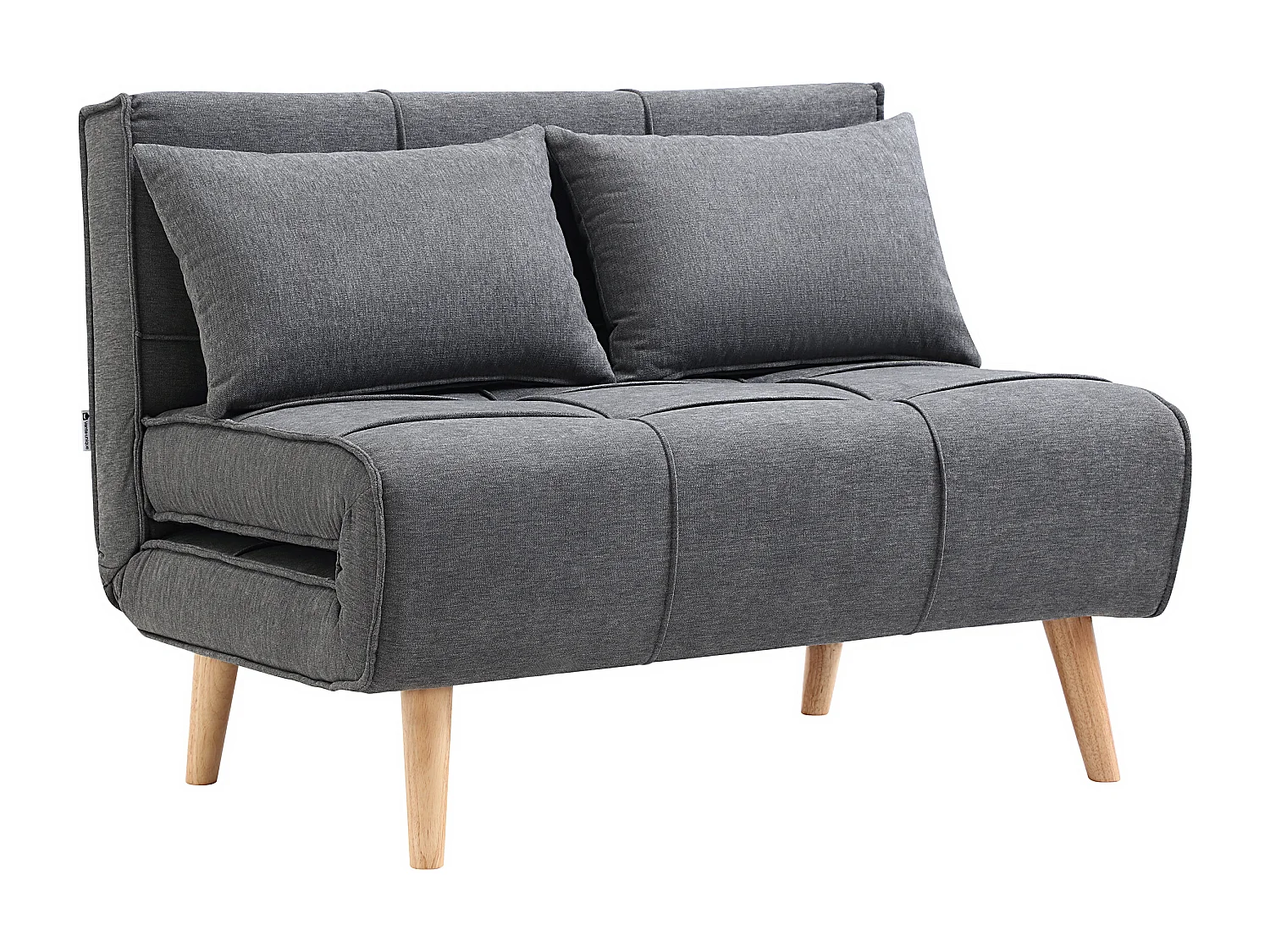 Fauteuil convertible 110 cm en tissu gris CHILA