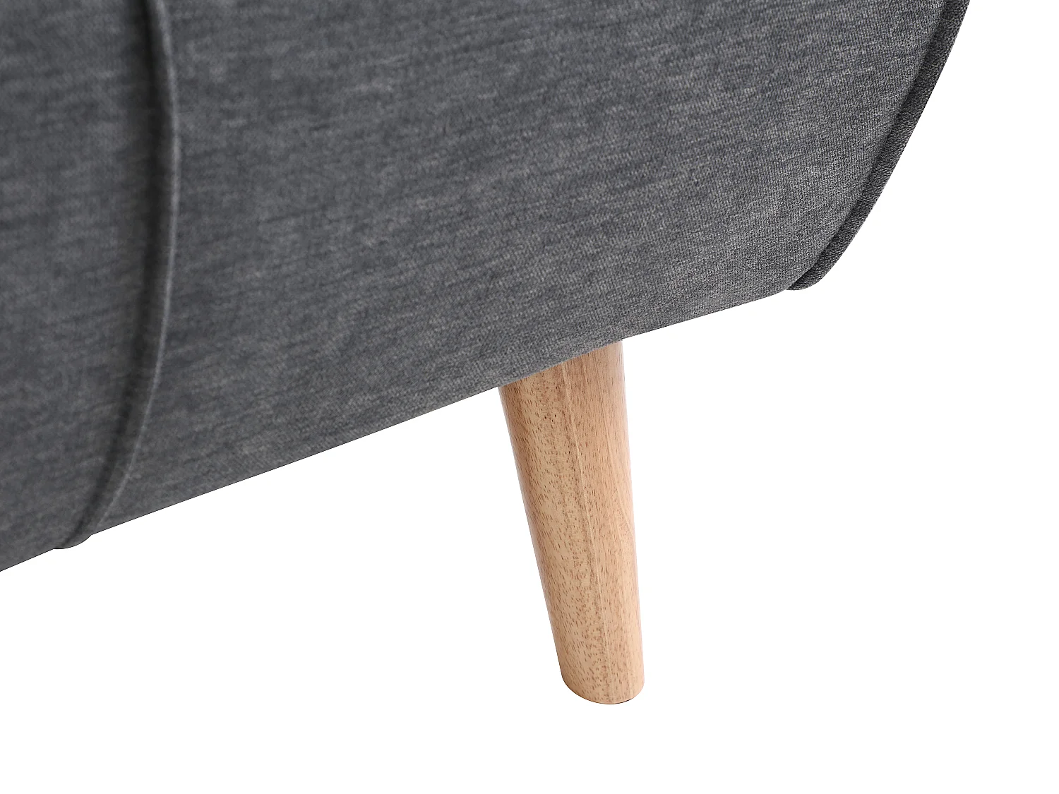 Fauteuil convertible 110 cm en tissu gris CHILA
