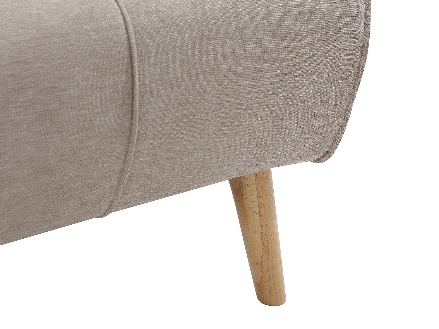 Fauteuil convertible 110 cm en tissu taupe CHILA