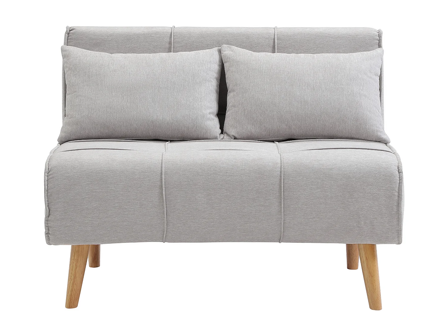 Fauteuil convertible 110 cm en tissu gris clair CHILA