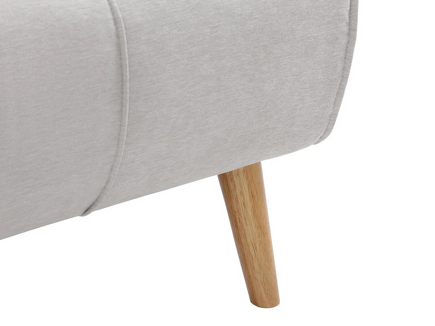 Fauteuil convertible 110 cm en tissu gris clair CHILA