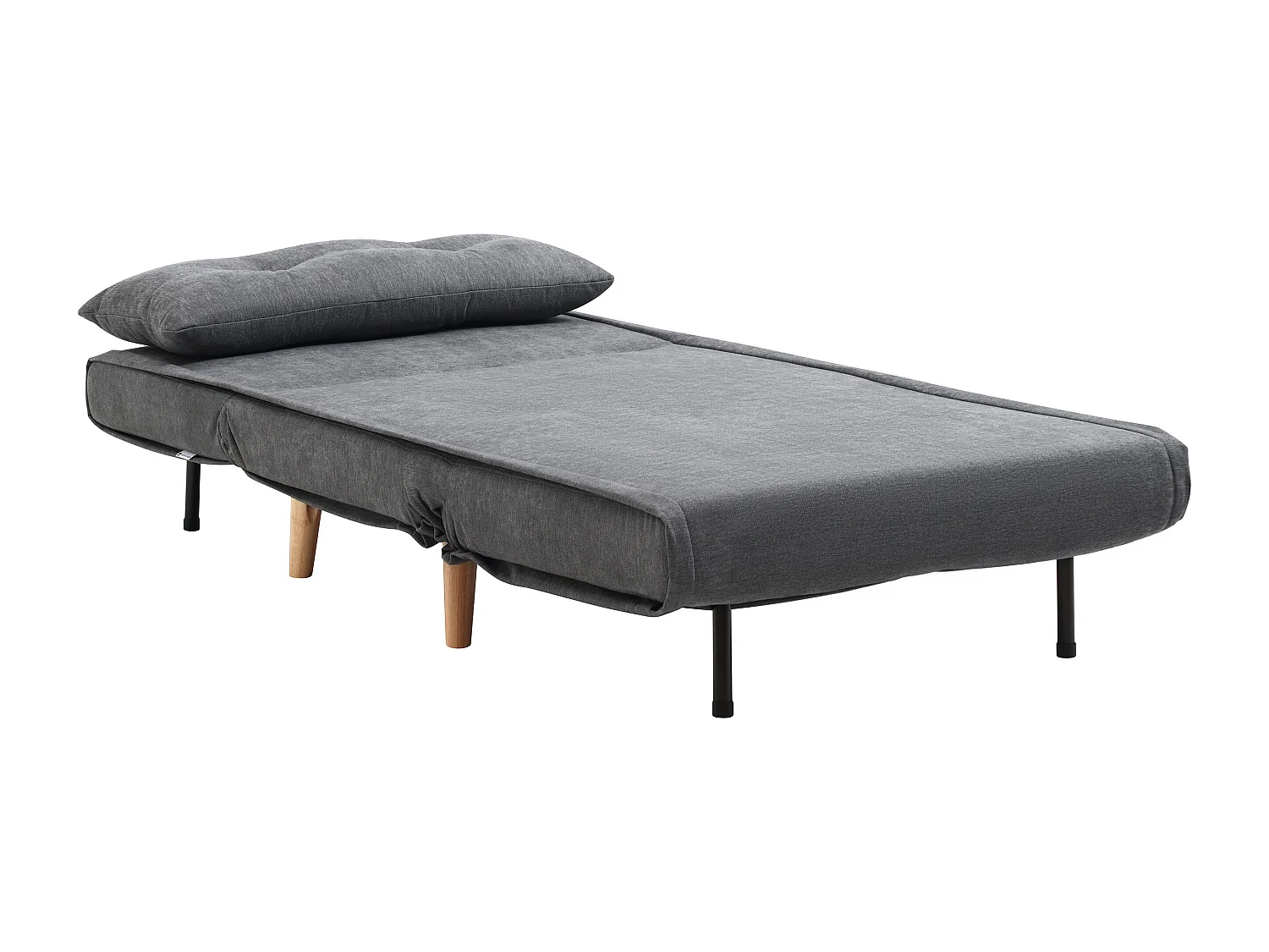 Fauteuil convertible en tissu gris VALERIO