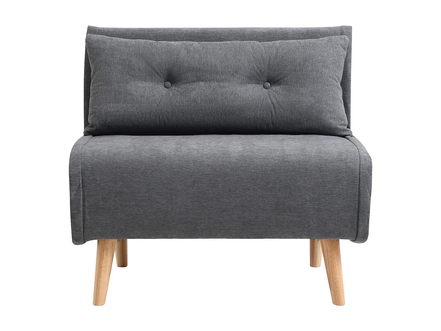 Fauteuil convertible en tissu gris VALERIO