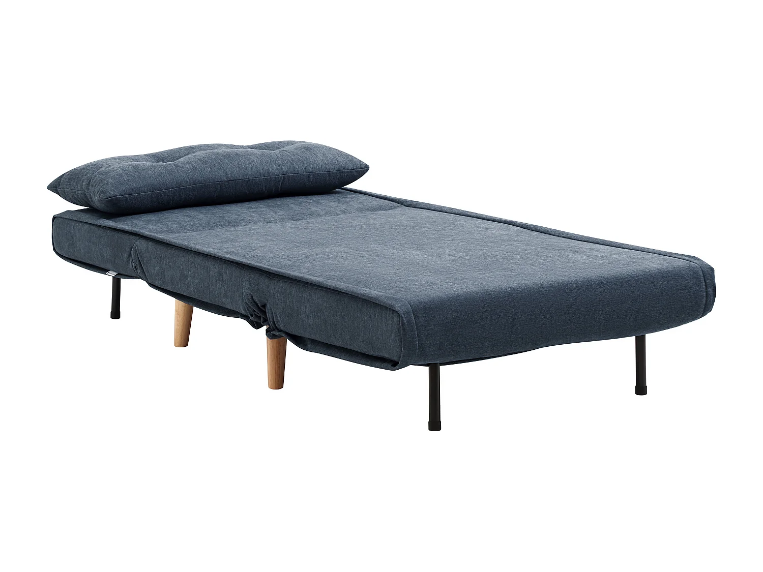 Fauteuil convertible en tissu bleu VALERIO