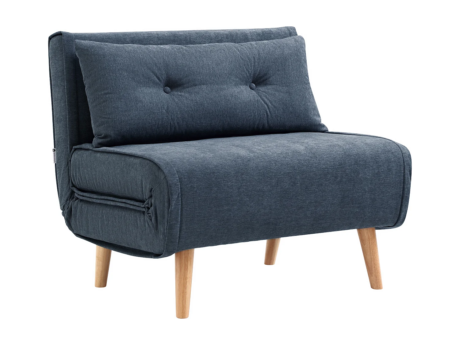 Fauteuil convertible en tissu bleu VALERIO