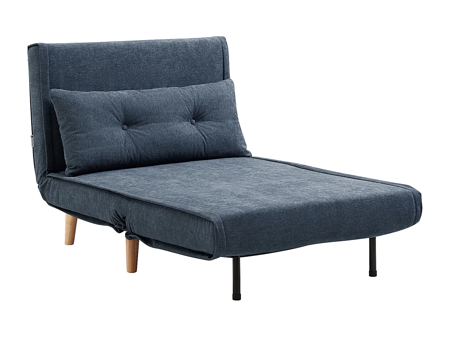 Fauteuil convertible en tissu bleu VALERIO