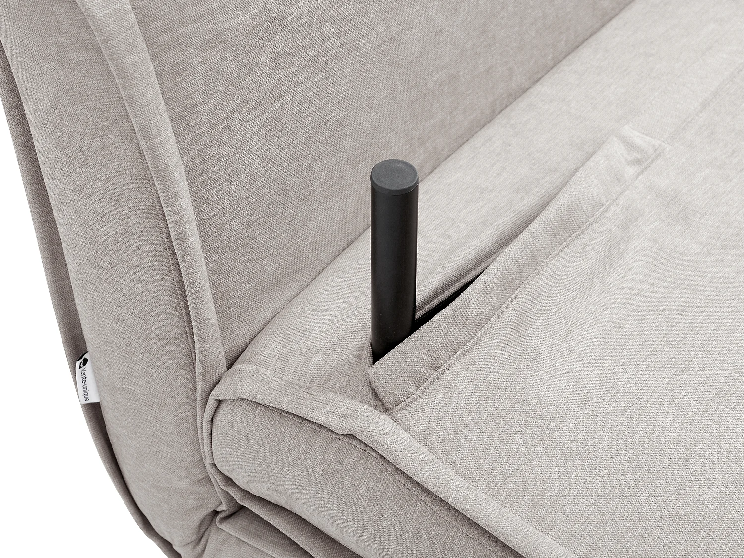 Canapé 2 places convertible en tissu beige VALERIO
