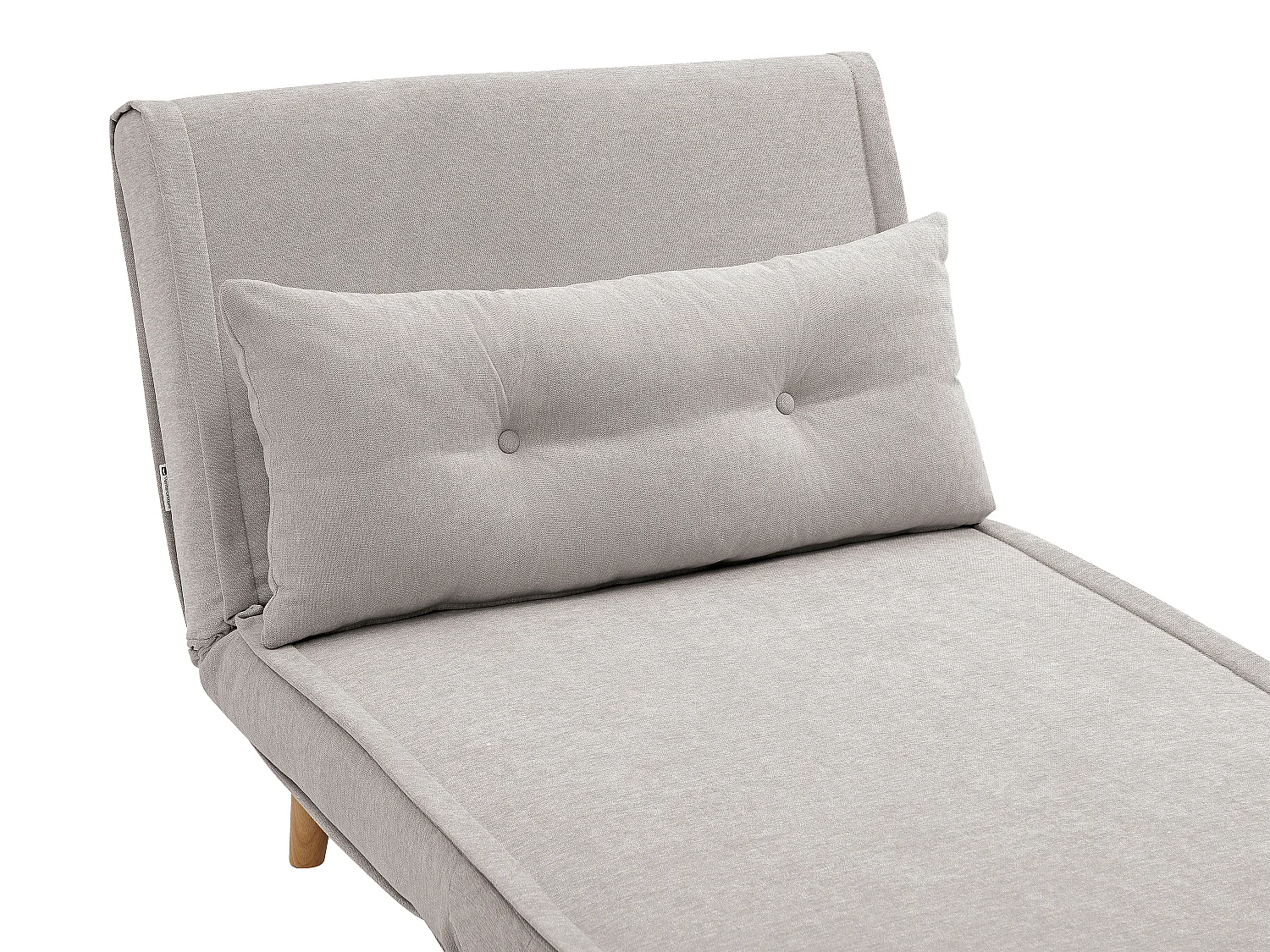 Fauteuil convertible en tissu beige VALERIO