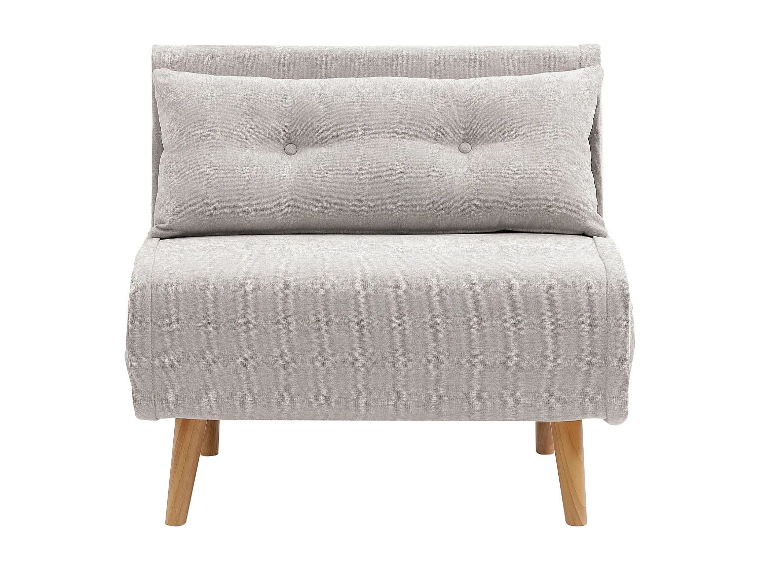 Fauteuil convertible en tissu beige VALERIO