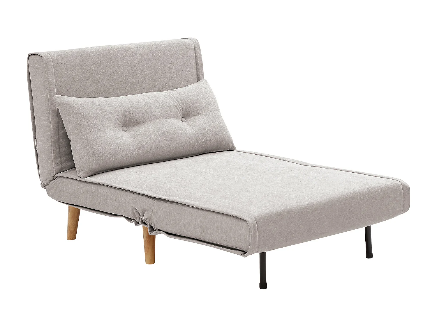 Fauteuil convertible en tissu beige VALERIO