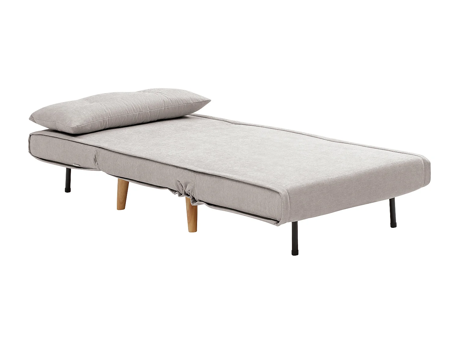 Fauteuil convertible en tissu beige VALERIO