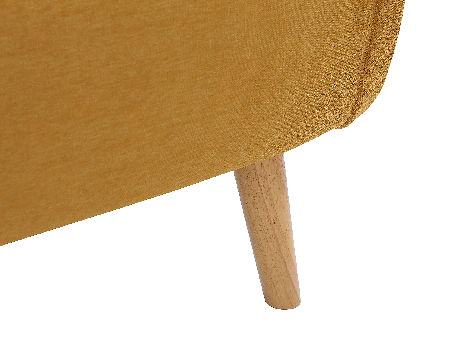 Fauteuil convertible en tissu jaune moutarde VALERIO