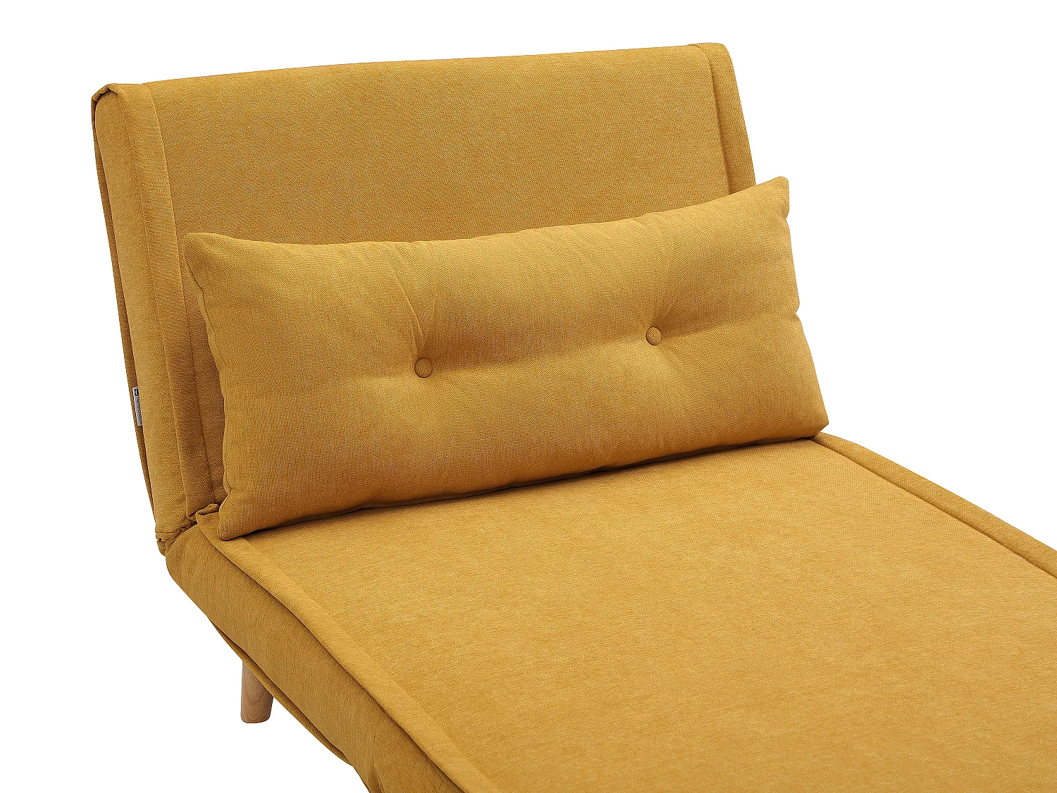Fauteuil convertible en tissu jaune moutarde VALERIO