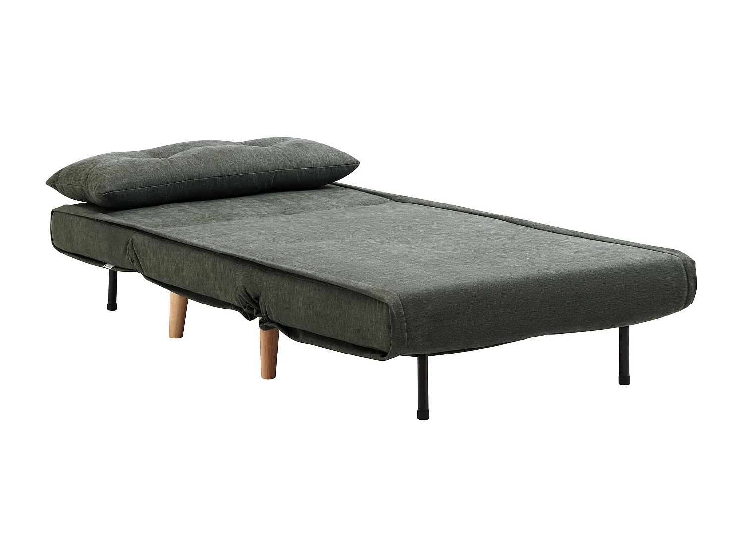 Fauteuil convertible en tissu vert VALERIO