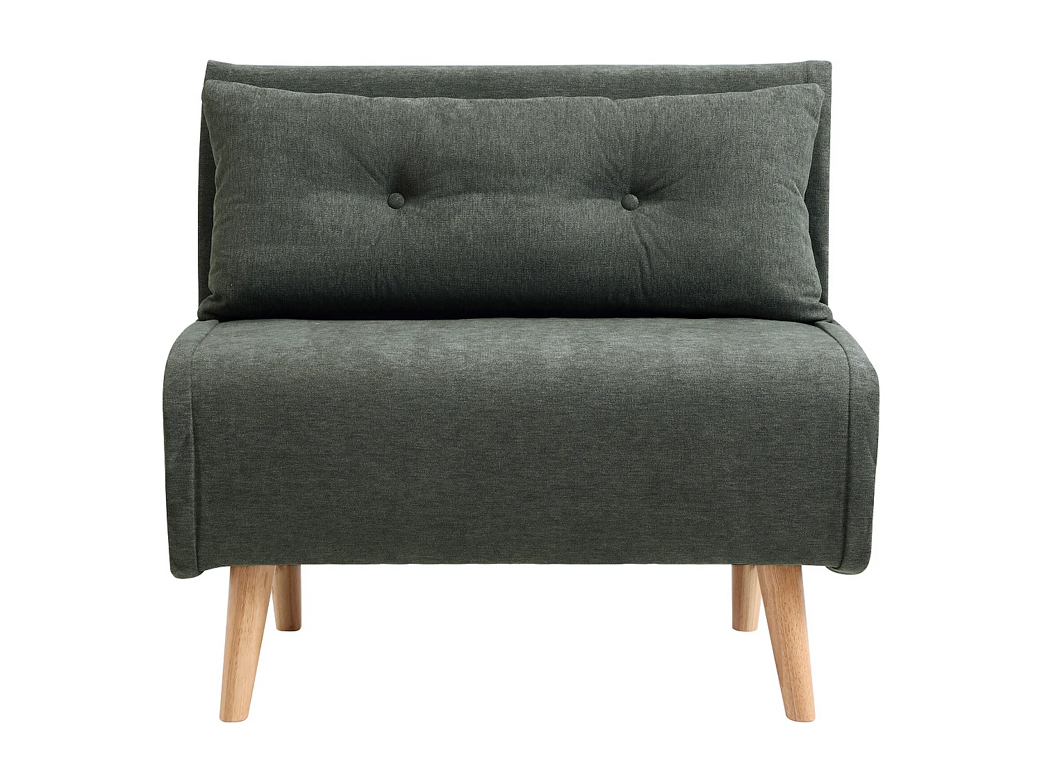 Fauteuil convertible en tissu vert VALERIO