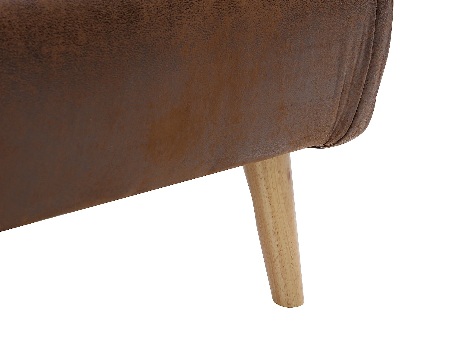 Fauteuil convertible microfibre aspect cuir vieilli VALERIO