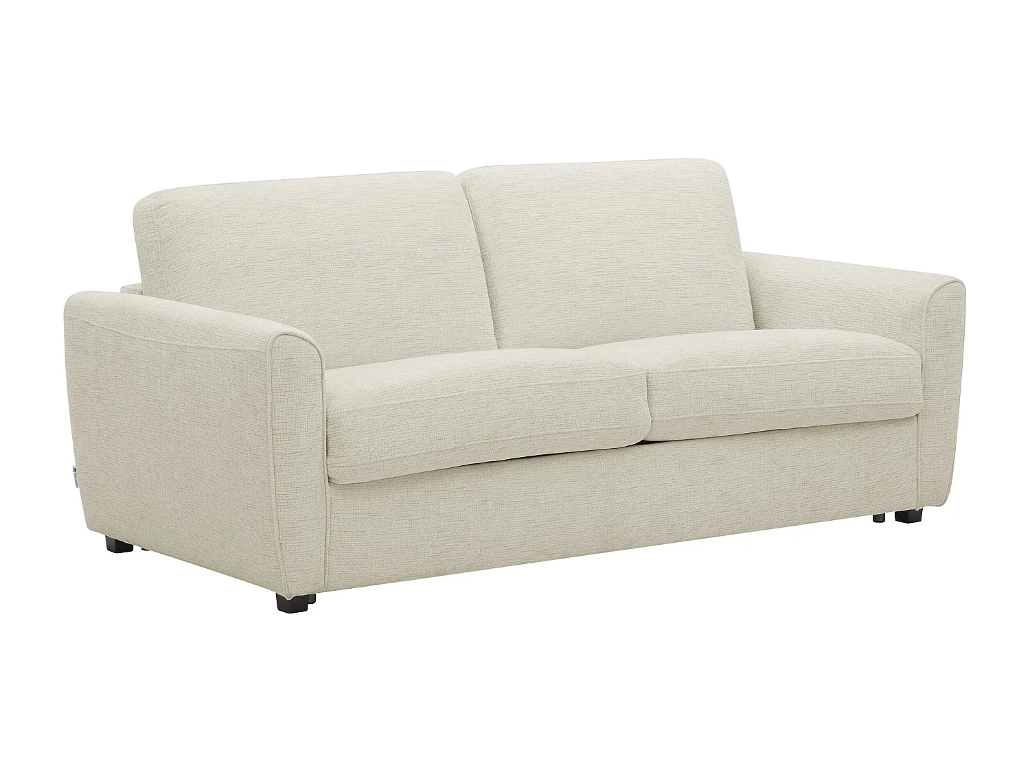Canapé 3 places convertible express en tissu chenille beige - Couchage 140 cm - Matelas 12 cm SCOTIMI