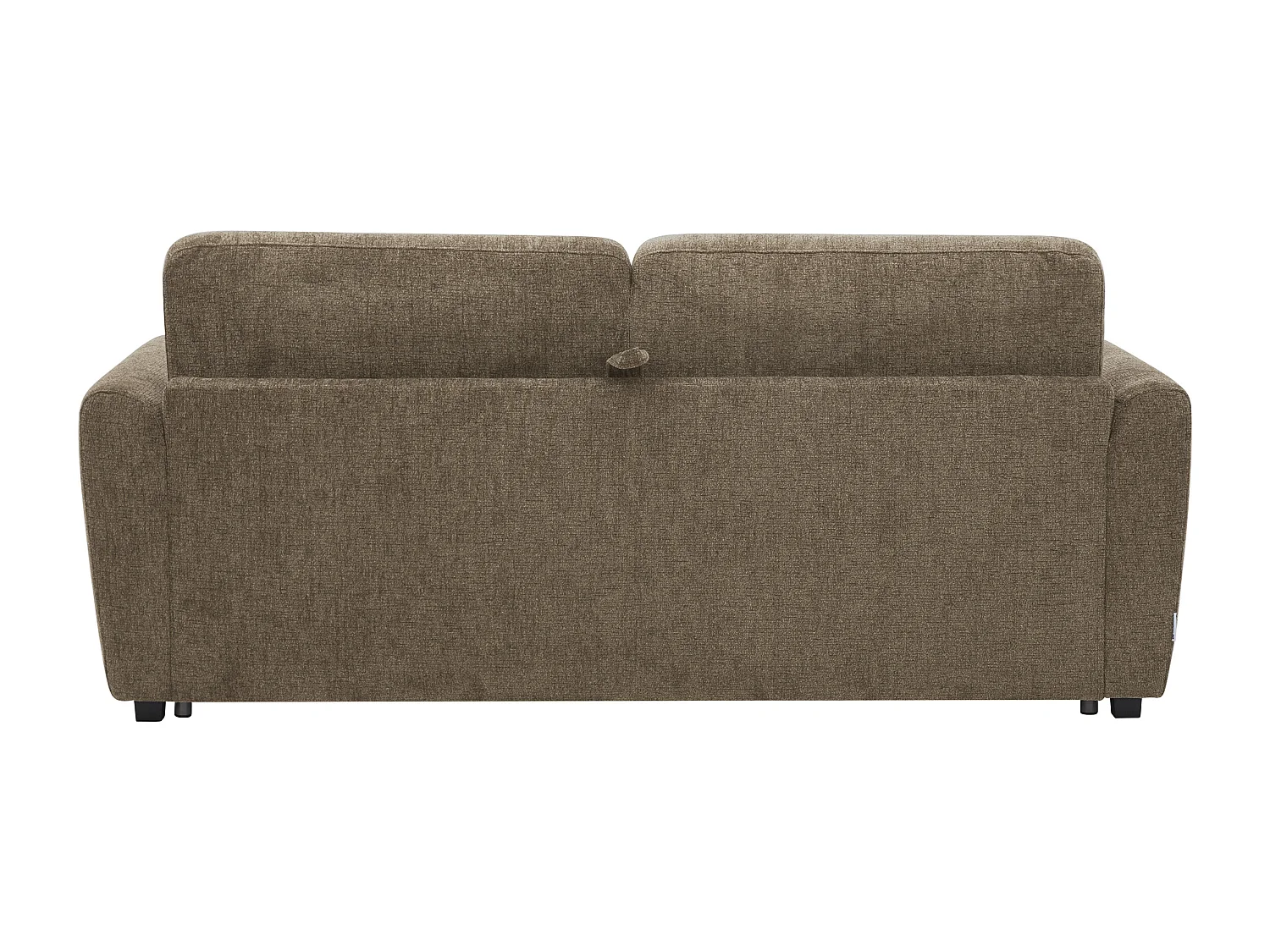 Canapé 3 places convertible express en tissu chenille taupe - Couchage 140 cm - Matelas 12 cm SCOTIMI