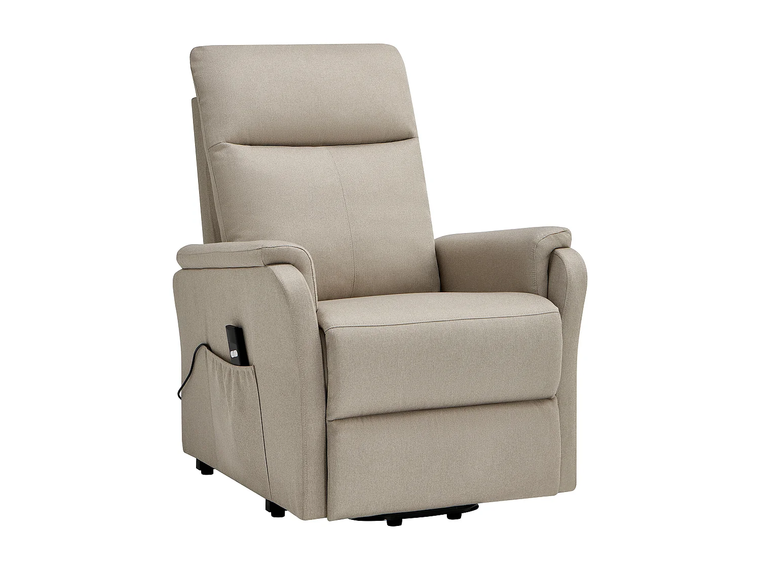 Fauteuil releveur électrique en tissu beige CLOVALO