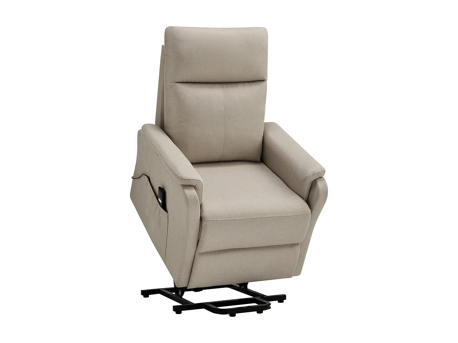Fauteuil releveur électrique en tissu beige CLOVALO