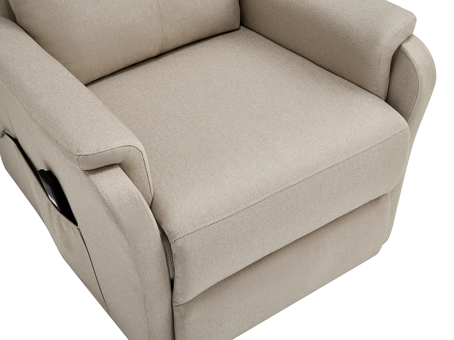 Fauteuil releveur électrique en tissu beige CLOVALO