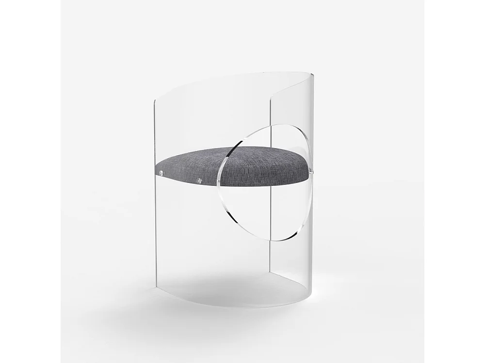 Silla butaca de diseño elegante de policarbonato transparente Dorian