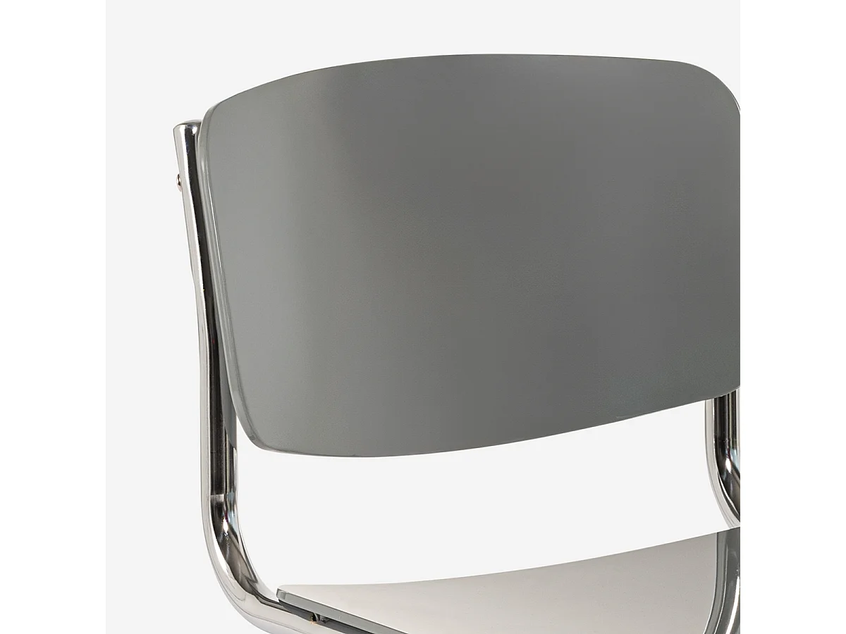 Chaise salle à manger réunion bureau design moderne Erys Light - Gris