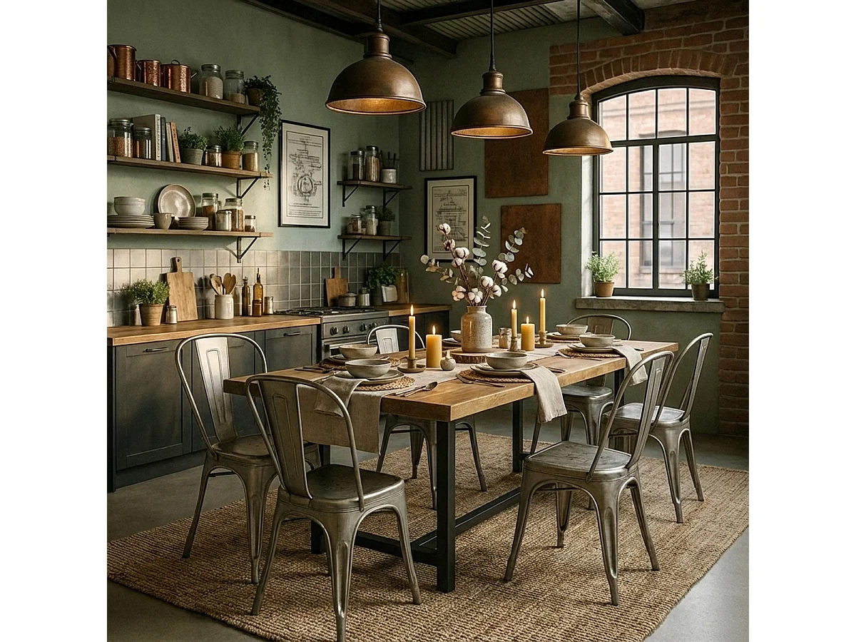 stühle im industriedesign aus metall vintage shabby chic stil steel old - Silver